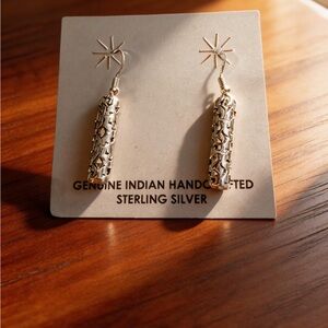 Genuine Indian Handcrafted Sterling Silver Earrings TWO PAIR FOR $ OF ONE